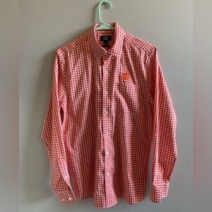 Cutter & Buck Clemson Plaid Button Up/Down Shirt